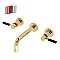 Kingston Brass KS8122DKL Kaiser 2-Handle Wall Mount Bathroom Faucet, Polished Brass
