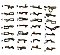 Unbranded Antique Mortise Lock Parts - Lever Tumblers, Obstacles
