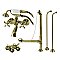 Kingston Brass CCK265AB Vintage Wall Mount Clawfoot Faucet Package, Antique Brass