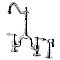 Kingston Brass KS7751TALBS Tudor Bridge Kitchen Faucet with Brass Sprayer, Polished Chrome