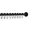 Kingston Brass KSR600 Edenscape 60"-72" Stainless Steel Adjustable Tension Shower Curtain Rod with Rings - Matte Black