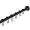 Kingston Brass KSR115 Edenscape 60"-72" Stainless Steel Adjustable Tension Shower Curtain Rod with Rings - Oil Rubbed Bronze