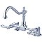 Kingston Brass KS1141AL Heritage Two-Handle Bridge Kitchen Faucet, Polished Chrome