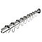 Kingston Brass SRK601 Edenscape 60"-72" Stainless Steel Adjustable Tension Shower Curtain Rod with Rings - Polished Chrome