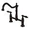 Kingston Brass KS1175AL Heritage Bridge Kitchen Faucet, Oil Rubbed Bronze