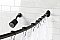 Kingston Brass CC7210 Edenscape 72" Stainless Steel Single Curved Shower Curtain Rod - Matte Black