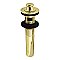 Kingston Brass KB3002 Lift and Turn Sink Drain with Overflow, 17 Gauge, Polished Brass