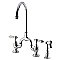 Kingston Brass KS7791BALBS Heirloom Bridge Kitchen Faucet with Brass Sprayer, Polished Chrome