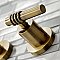 Kingston Brass KS8123ML Milano 2-Handle 8 in. Wall Mount Bathroom Faucet, Antique Brass