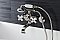 Kingston Brass KS266PXPN Kingston Wall Mount Clawfoot Tub Faucet with Hand Shower, Polished Nickel
