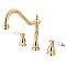 Kingston Brass KB1792PLLS Widespread Kitchen Faucet - Polished Brass