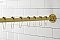 Kingston Brass KSR607 Edenscape 60"-72" Stainless Steel Adjustable Tension Shower Curtain Rod with Rings - Brushed Brass