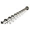 Kingston Brass SRK608 Edenscape 60"-72" Stainless Steel Adjustable Tension Shower Curtain Rod with Rings - Brushed Nickel