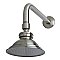 Kingston Brass P10SNCK Victorian Brass Showerhead with 12" Shower Arm Combo - Brushed Nickel