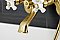 Kingston Brass KS266PXSB Kingston Wall Mount Clawfoot Tub Faucet with Hand Shower, Brushed Brass