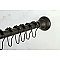 Kingston Brass KSR115 Edenscape 60"-72" Stainless Steel Adjustable Tension Shower Curtain Rod with Rings - Oil Rubbed Bronze