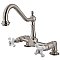 Kingston Brass KS1148PX Heritage Two-Handle Bridge Kitchen Faucet, Brushed Nickel