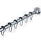 Kingston Brass KSR111 Edenscape 60"-72" Stainless Steel Adjustable Tension Shower Curtain Rod with Rings - Polished Chrome