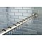 Kingston Brass SRK608 Edenscape 60"-72" Stainless Steel Adjustable Tension Shower Curtain Rod with Rings - Brushed Nickel