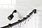 Kingston Brass CC6725 Edenscape 60"-72" Stainless Steel Adjustable Single Curved Shower Curtain Rod - Oil Rubbed Bronze