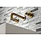 Kingston Brass KS8123ML Milano 2-Handle 8 in. Wall Mount Bathroom Faucet, Antique Brass