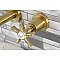 Kingston Brass KS8127NX Hamilton Two-Handle Wall Mount Bathroom Faucet, Brushed Brass
