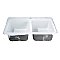 Gourmetier GT33229D2 Petra Galley 33-Inch Cast Iron Double Bowl Drop-In Kitchen Sink, 2-Hole, White