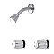Kingston Brass KF114 Generic Twin Handle 8" Center Tub & Shower Valve Without Spout - Polished Chrome