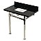 Kingston Brass KVPK36KSQ6 Monarch 36" Black Granite Console Sink with Stainless Steel Legs (8-Inch - 3-Hole) - Black Granite/Polished Nickel